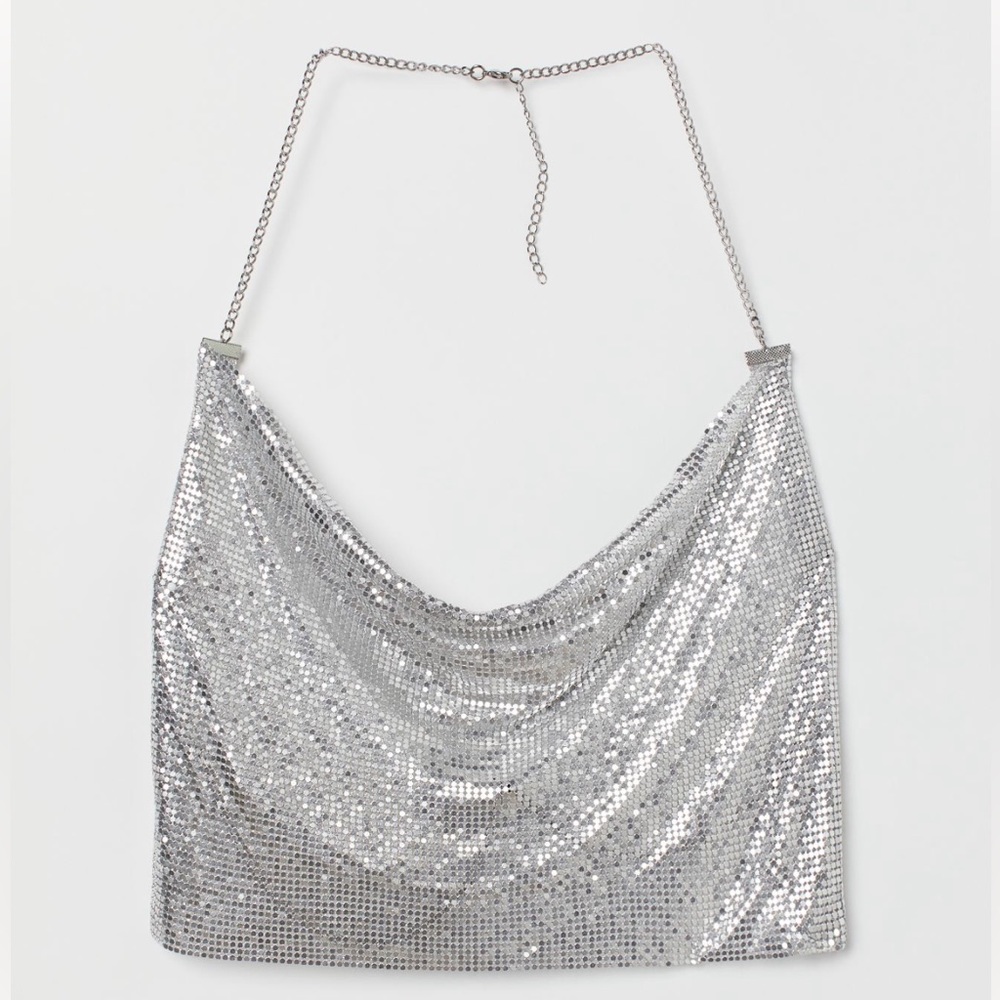 NWOT Metal Halterneck Top